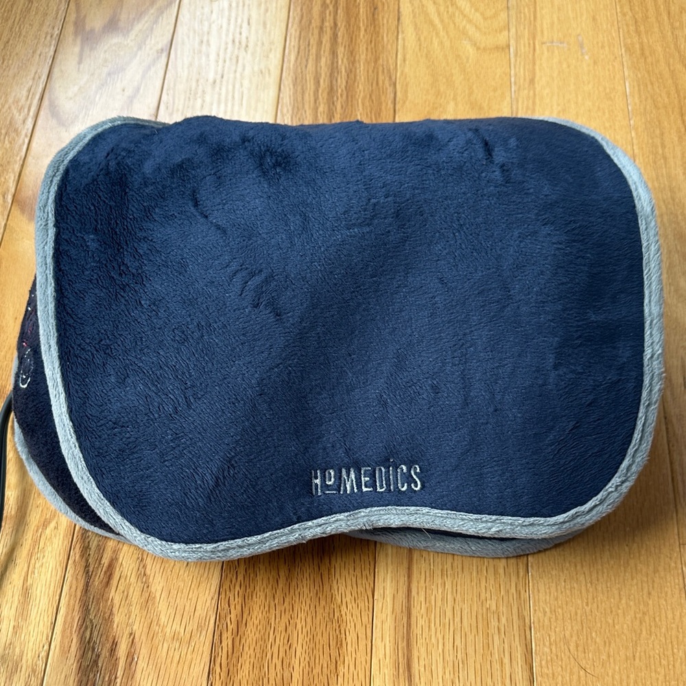 Homedics Blue Plush Massaging Pillow